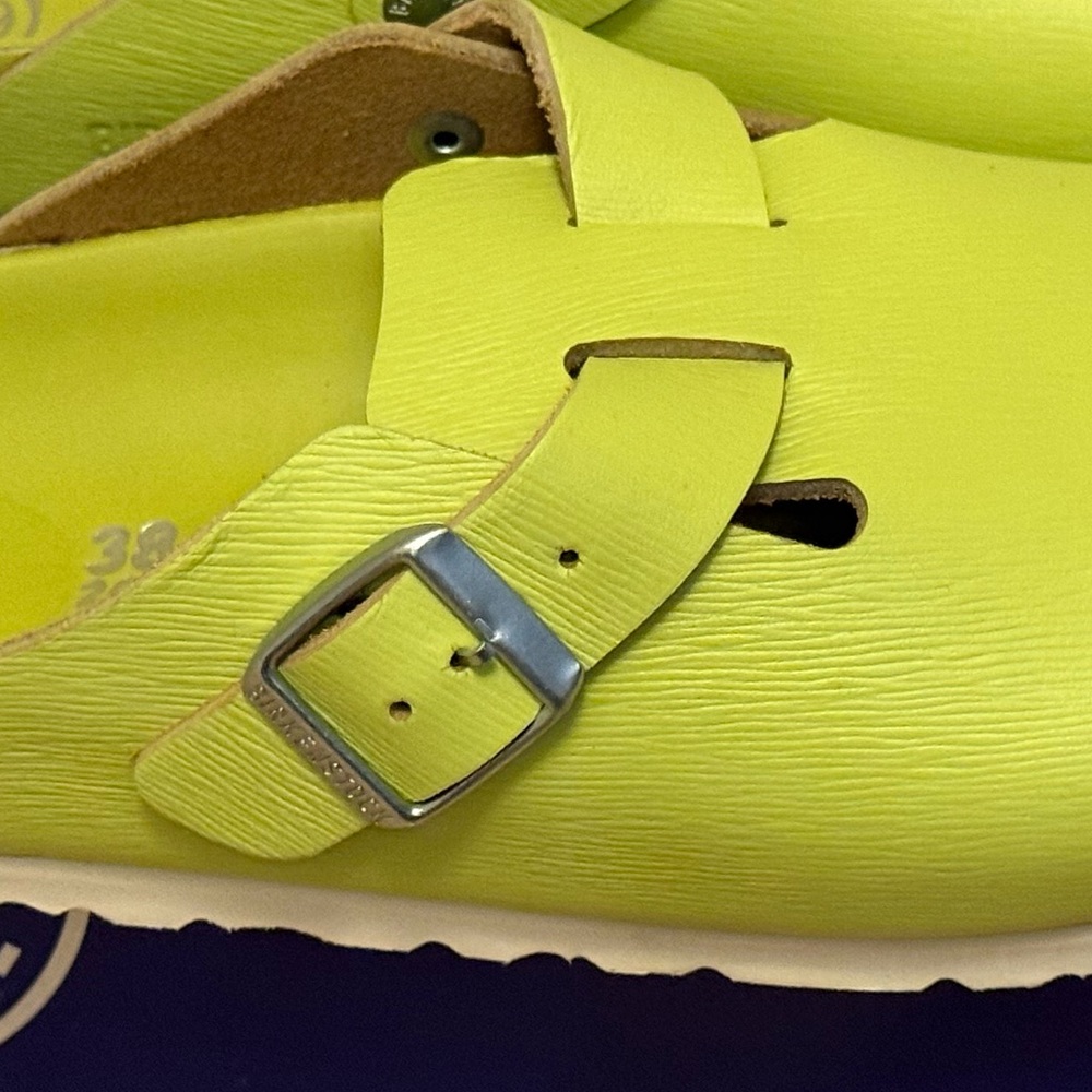 Birkenstock Lime Green Mules - Picture 7 of 16